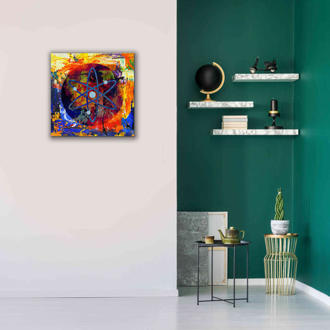 Image of 'Atom Cosmos Crypto In Color' by Portfolio Giclee Canvas Wall Art,26x26