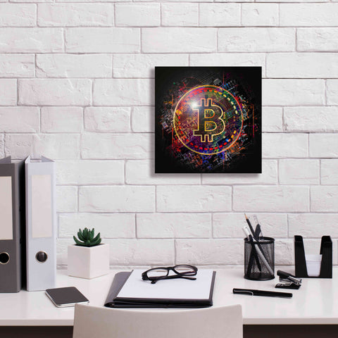 Image of 'Bitcoin Art' by Portfolio Giclee Canvas Wall Art,12x12