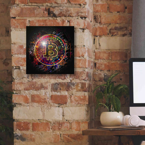 Image of 'Bitcoin Art' by Portfolio Giclee Canvas Wall Art,12x12
