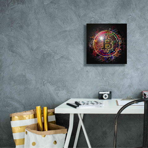 Image of 'Bitcoin Art' by Portfolio Giclee Canvas Wall Art,12x12
