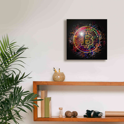 Image of 'Bitcoin Art' by Portfolio Giclee Canvas Wall Art,12x12