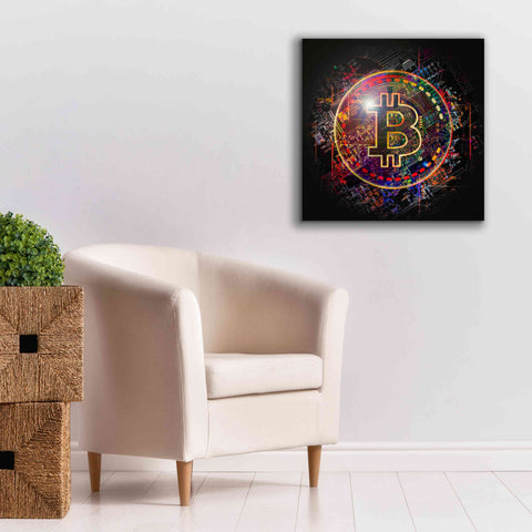 Image of 'Bitcoin Art' by Portfolio Giclee Canvas Wall Art,26x26