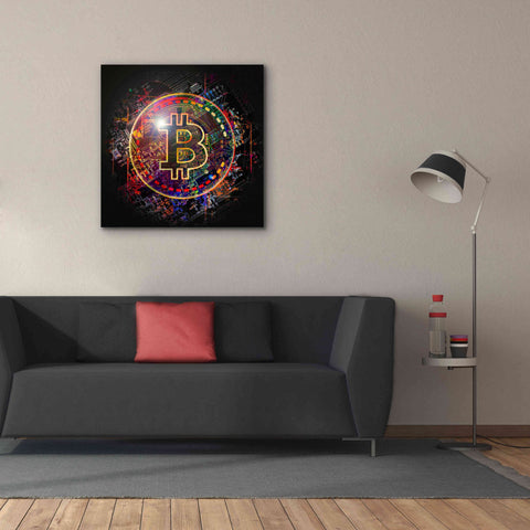 Image of 'Bitcoin Art' by Portfolio Giclee Canvas Wall Art,37x37