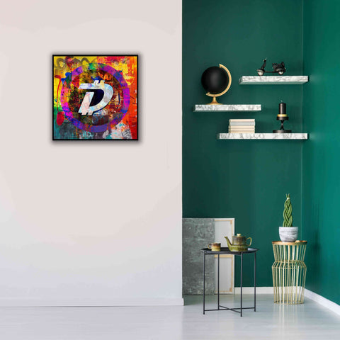 Image of 'Dgb Digibyte Crypto In Color' by Portfolio Giclee Canvas Wall Art,26x26