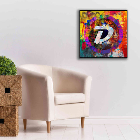 Image of 'Dgb Digibyte Crypto In Color' by Portfolio Giclee Canvas Wall Art,26x26
