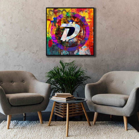 Image of 'Dgb Digibyte Crypto In Color' by Portfolio Giclee Canvas Wall Art,37x37