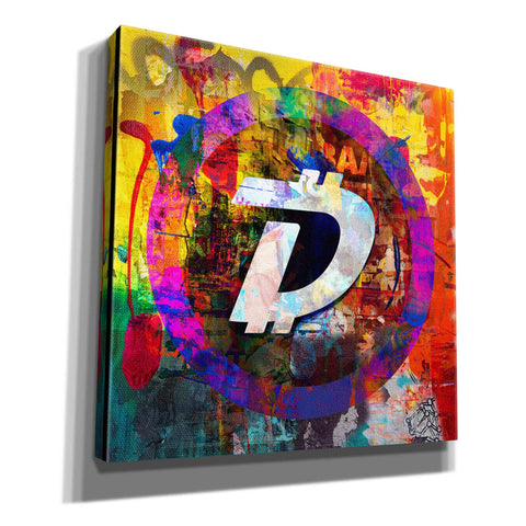 Image of 'Dgb Digibyte Crypto In Color' by Portfolio Giclee Canvas Wall Art