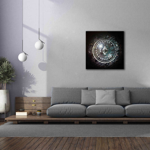 Image of 'Eth Ethereum Crypto Coin' by Portfolio Giclee Canvas Wall Art,37x37