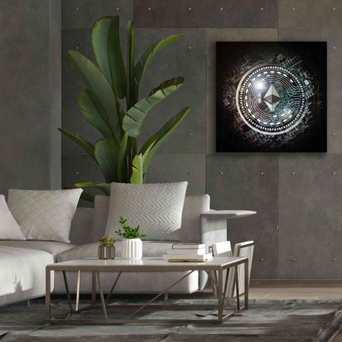 Image of 'Eth Ethereum Crypto Coin' by Portfolio Giclee Canvas Wall Art,37x37