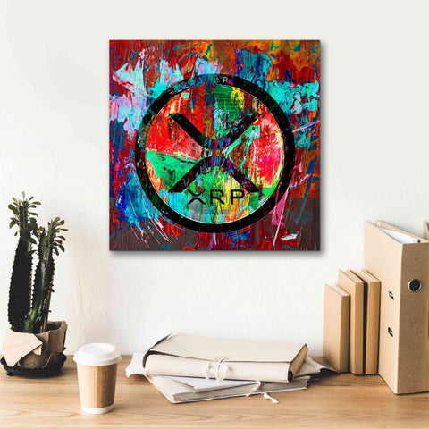 Image of 'Xrp Crypto In Color' by Portfolio Giclee Canvas Wall Art,18x18