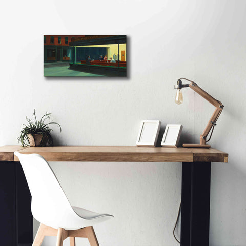 Image of 'Nighthawks, 1942' by Edward Hopper, Giclee Canvas Wall Art,24x12