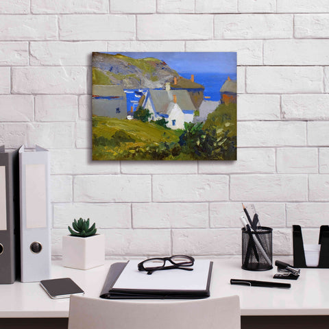 Image of 'Monhegan Houses, Maine, 1916-1919' by Edward Hopper, Giclee Canvas Wall Art,16x12