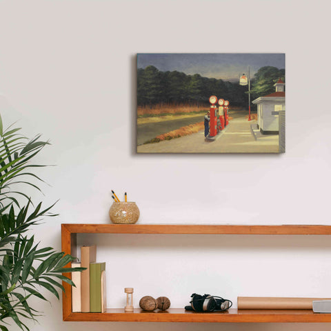 Image of 'Gas, 1940' by Edward Hopper, Giclee Canvas Wall Art,18x12