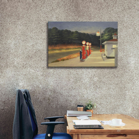 Image of 'Gas, 1940' by Edward Hopper, Giclee Canvas Wall Art,40x26