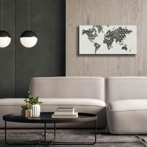 Image of 'Kami Map - No Border' by Kathrine Lovell, Canvas Wall Art,40x20