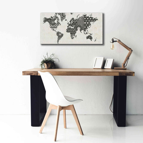 Image of 'Kami Map - No Border' by Kathrine Lovell, Canvas Wall Art,40x20