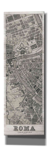 Image of 'Roma Map Panel on Wood' by Wild Apple Portfolio, Canvas Wall Art
