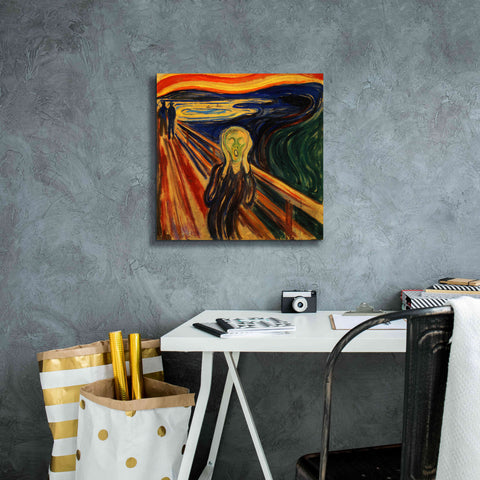 Image of 'The Scream' by Edvard Munch, Canvas Wall Art,18x18