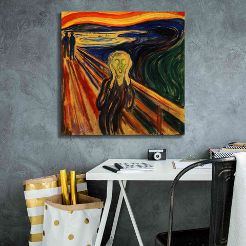 Image of 'The Scream' by Edvard Munch, Canvas Wall Art,26x26