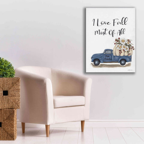 Image of 'I Love Fall Most of All' by Ashley Justice, Giclee Canvas Wall Art,26x34