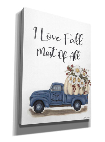 Image of 'I Love Fall Most of All' by Ashley Justice, Giclee Canvas Wall Art