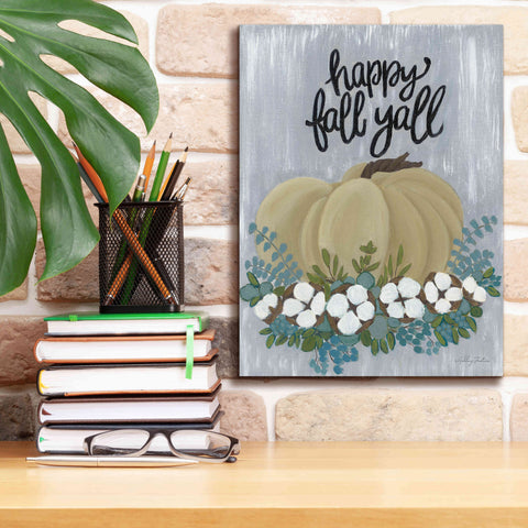 Image of 'Happy Fall Y'All' by Ashley Justice, Giclee Canvas Wall Art,12x16