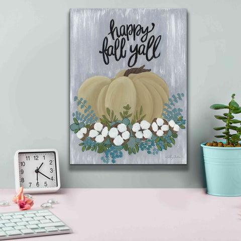 Image of 'Happy Fall Y'All' by Ashley Justice, Giclee Canvas Wall Art,12x16