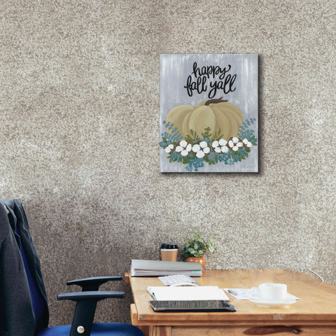 Image of 'Happy Fall Y'All' by Ashley Justice, Giclee Canvas Wall Art,20x24