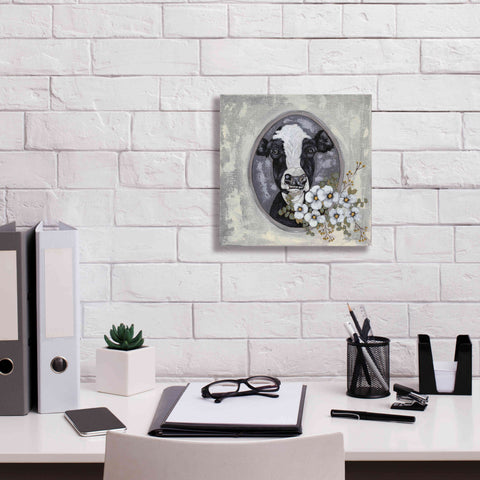 Image of 'Framed Cow' by Ashley Justice, Giclee Canvas Wall Art,12x12