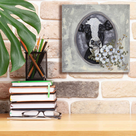 Image of 'Framed Cow' by Ashley Justice, Giclee Canvas Wall Art,12x12