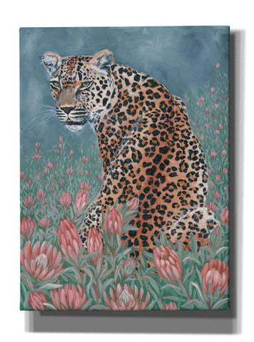 Image of 'Leopard in the Flowers' by JG Studios, Giclee Canvas Wall Art