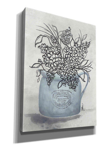 Image of 'Sketchy Floral Enamel Pot' by Julie Norkus, Giclee Canvas Wall Art