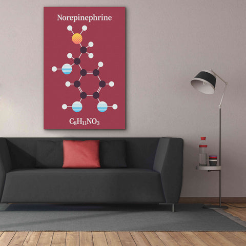 Image of 'Norepinephrine Molecule 2' by Epic Portfolio, Giclee Canvas Wall Art,40x60