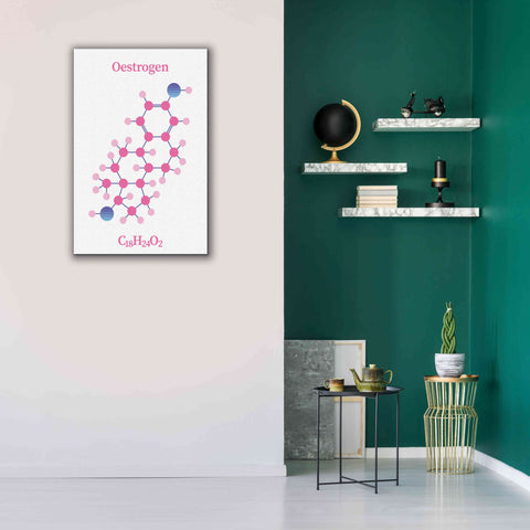 Image of 'Oestrogen Molecule' by Epic Portfolio, Giclee Canvas Wall Art,26x40