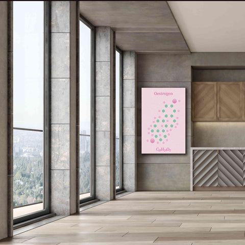 Image of 'Oestrogen Molecule 2' by Epic Portfolio, Giclee Canvas Wall Art,40x60
