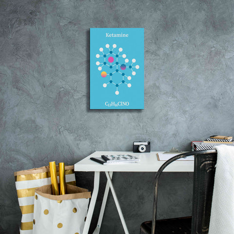Image of 'Ketamine Molecule 2' by Epic Portfolio, Giclee Canvas Wall Art,12x18