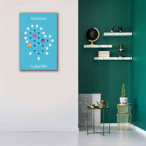 Image of 'Ketamine Molecule 2' by Epic Portfolio, Giclee Canvas Wall Art,26x40