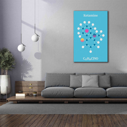 Image of 'Ketamine Molecule 2' by Epic Portfolio, Giclee Canvas Wall Art,40x60