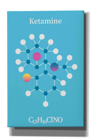 Image of 'Ketamine Molecule 2' by Epic Portfolio, Giclee Canvas Wall Art