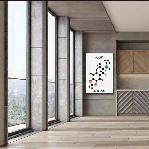 Image of 'MDMA Molecule' by Epic Portfolio, Giclee Canvas Wall Art,40x60