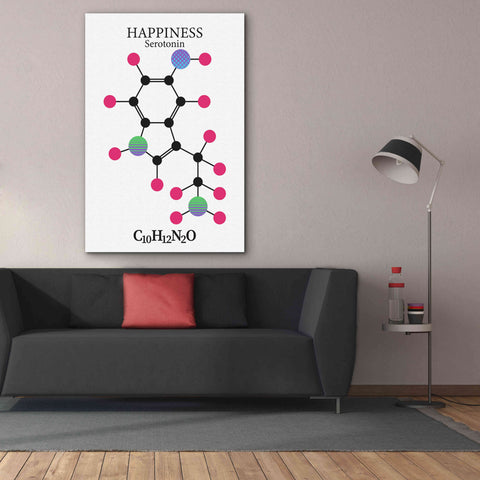 Image of 'Serotonin Molecule' by Epic Portfolio, Giclee Canvas Wall Art,40x60