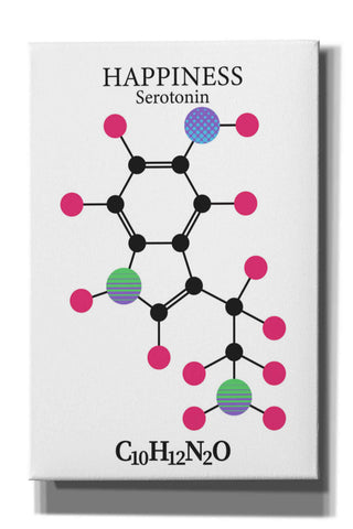 Image of 'Serotonin Molecule' by Epic Portfolio, Giclee Canvas Wall Art