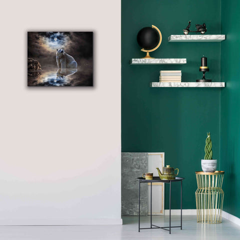 Image of 'Polar Bear Reflections' by Alan, Giclee Canvas Wall Art,24x20