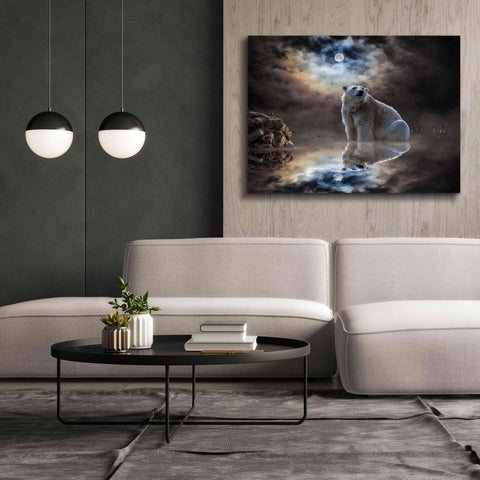 Image of 'Polar Bear Reflections' by Alan, Giclee Canvas Wall Art,54x40