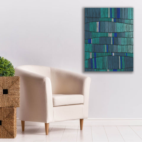 Image of 'Teal Tribal II' by Regina Moore, Canvas Wall Art,26 x 34