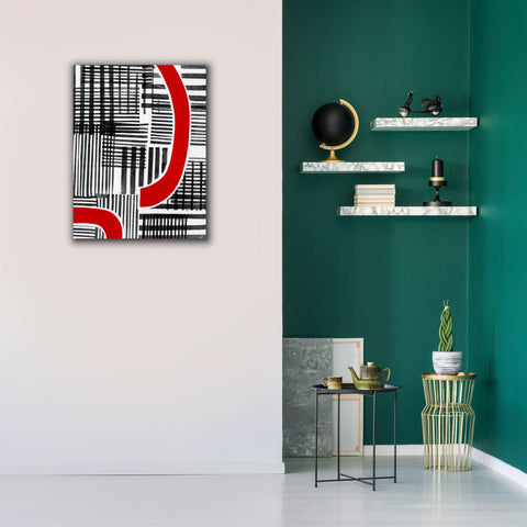 Image of 'Red Interrupted I' by Regina Moore, Canvas Wall Art,26 x 34