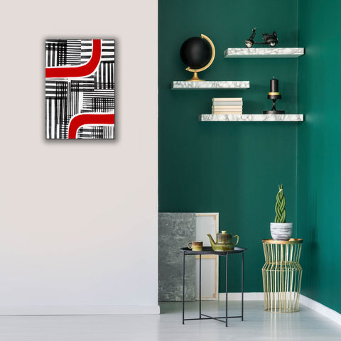 Image of 'Red Interrupted II' by Regina Moore, Canvas Wall Art,18 x 26