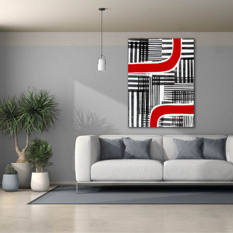 Image of 'Red Interrupted II' by Regina Moore, Canvas Wall Art,40x54