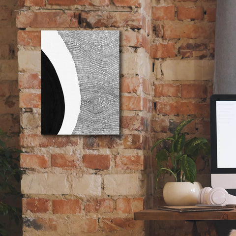Image of 'Black & White Abstract II' by Regina Moore, Canvas Wall Art,12 x 16