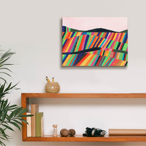 Image of 'Rainbow Fields II' by Regina Moore, Canvas Wall Art,16 x 12